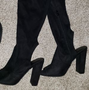 Thigh High Black Suede Boots size 7M